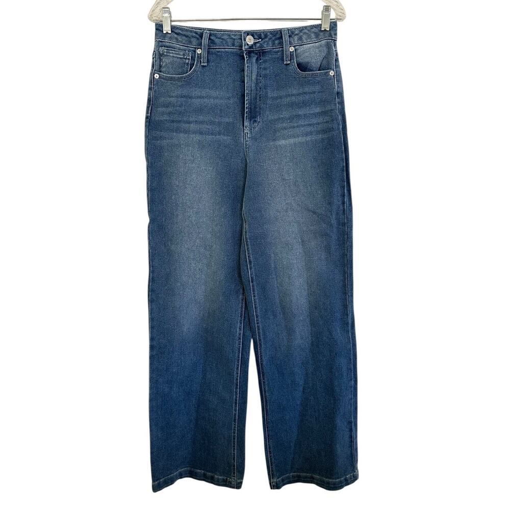 Juicy Couture Jeans Women's 9/29 Blue Lunita Wide Leg Rhinestone Logo 80s